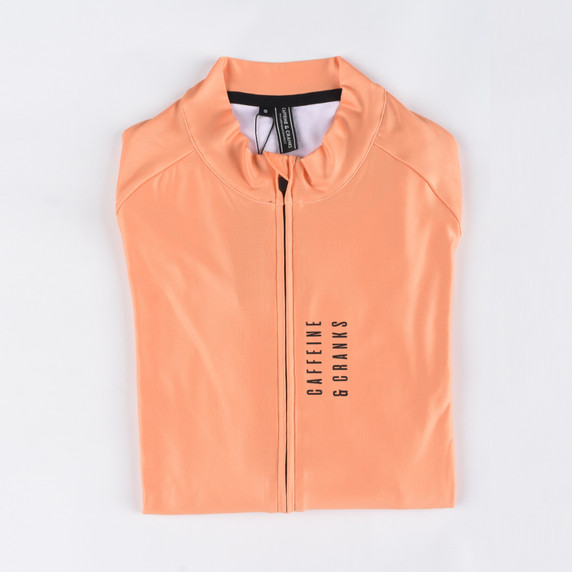 Caffeine and Cranks Core Thermal Jersey Orange Womens