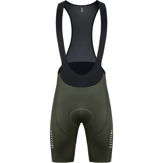 Caffeine and Cranks Pinnacle Bib Shorts Olive Womens