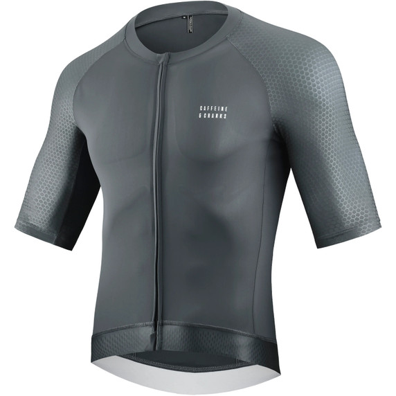 Caffeine and Cranks Pinnacle Jersey Slate Mens