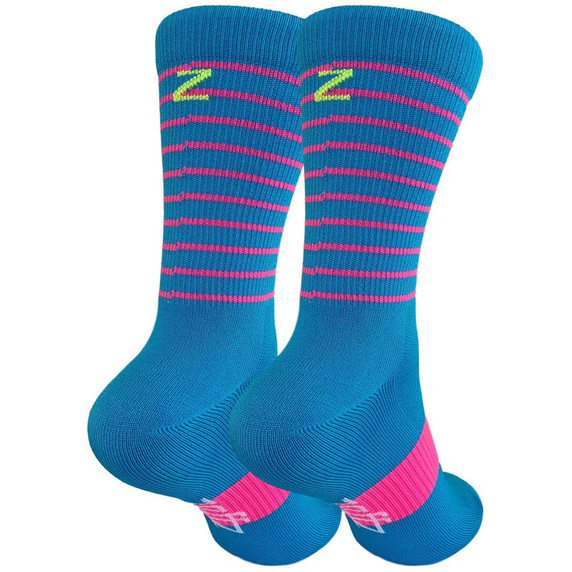 Zeffz Breton Socks Electric Blue/Pink