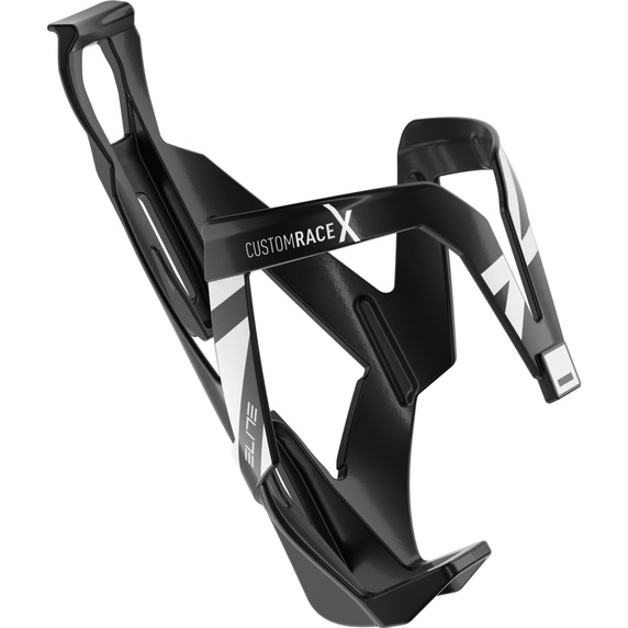 Elite Custom Race X Black Glossy White Bottle Cage