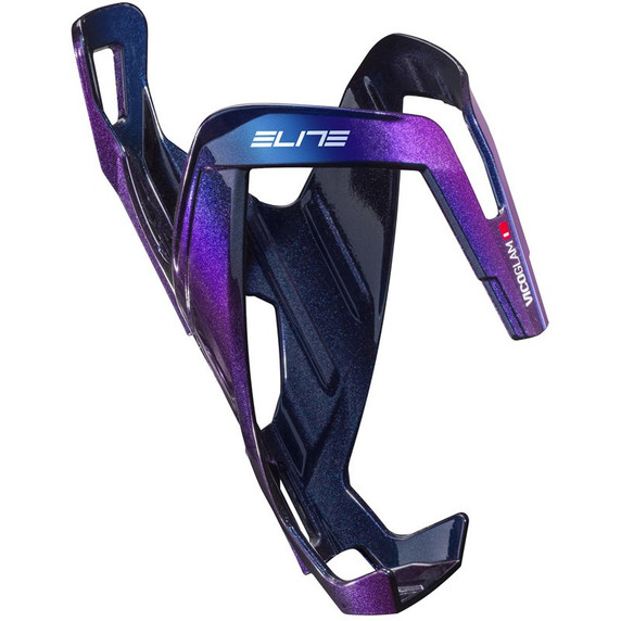Elite Vico Glam Blue Metal/White Carbon Bottle Cage