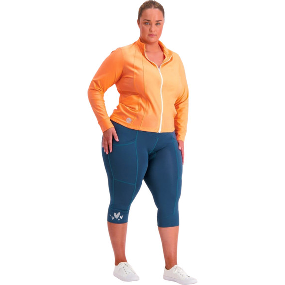 Birds on Bikes Essential Pocket Womens Padded 3/4 Short Forest