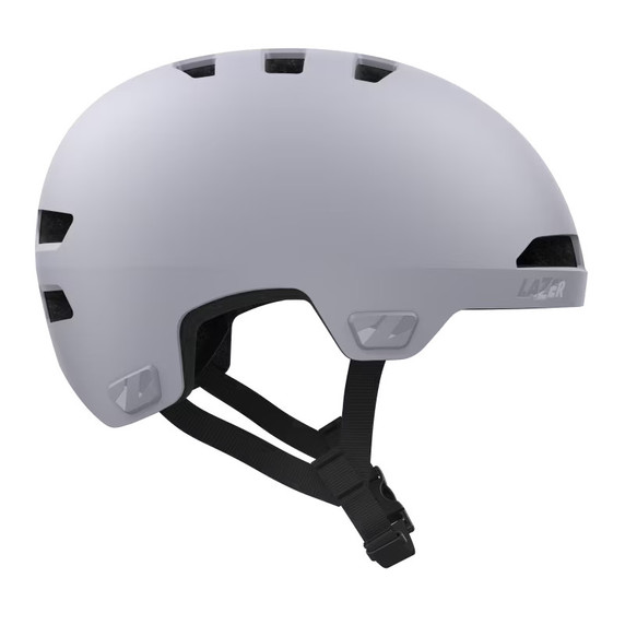 Violet Lazer helmet with black straps