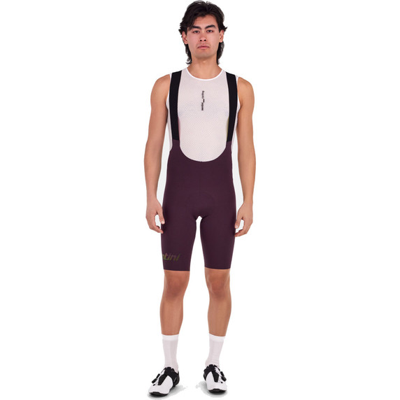 Santini Unico Edge Bibshorts Burgundy