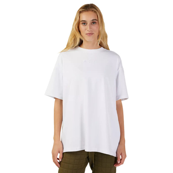 Fox Womens Wordmark OS SS Tee White