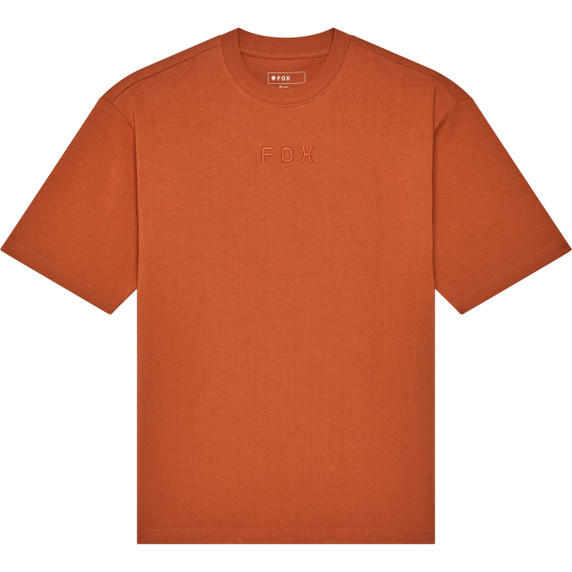 Fox Wordmark OV SS Tee Chocolate