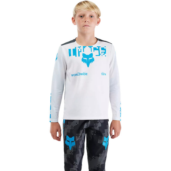 Fox Youth Ranger SS Jersey Digi Image White