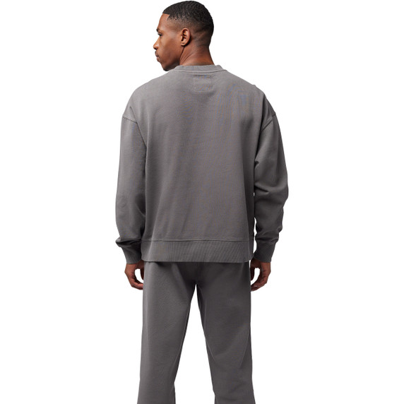 Fox Wordmark Oversized Fleece Crew Pewter