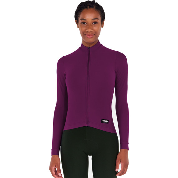 Santini RTR Thermal Long Sleeve Jersey Burgundy
