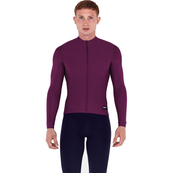 Santini RTR Thermal Long Sleeve Jersey Burgundy