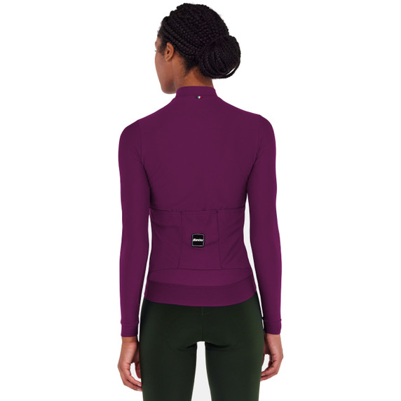 Santini RTR Thermal Long Sleeve Jersey Burgundy