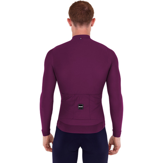 Santini RTR Thermal Long Sleeve Jersey Burgundy