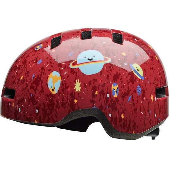 Bell Lil Ripper Kids Helmet Dark Red Planets