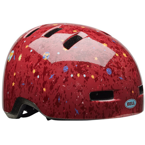 Bell Lil Ripper Kids Helmet Dark Red Planets