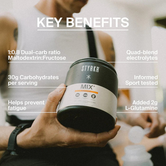 Styrkr Mix+ Lime Mint Dual-Carb & Electrolyte Mix 537g