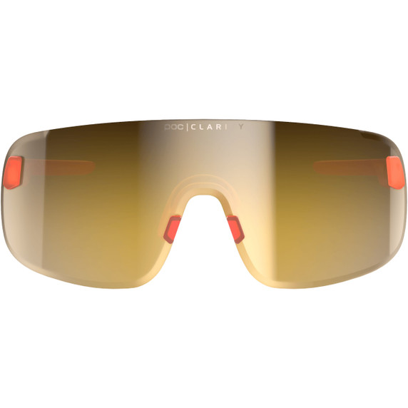 POC Elicit Glasses Fluo. Orange Translucent/Clarity Road/Partly Sunny Gold Lens