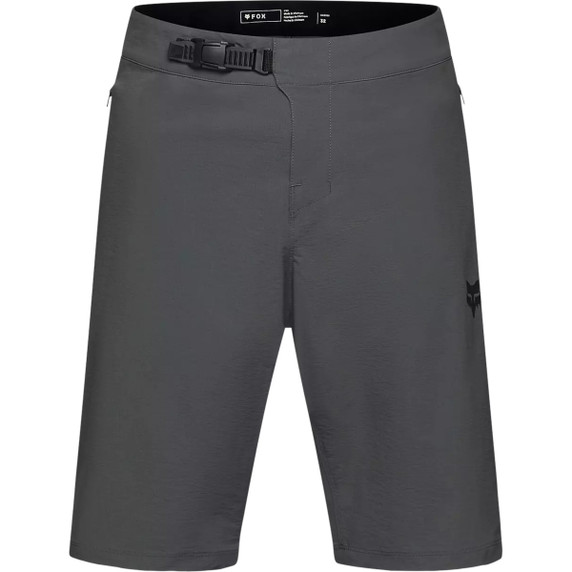 Grey shorts with black retention system