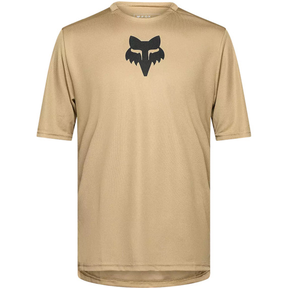 Cream short sleeve jersey with black logos