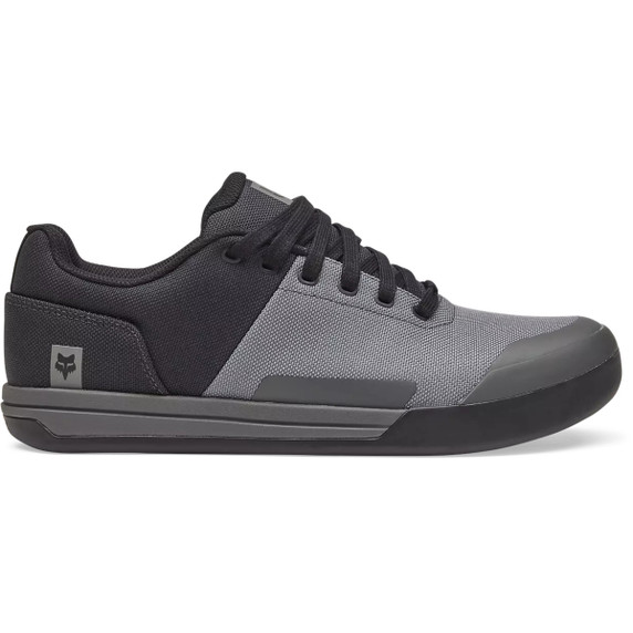 Grey and black lace up mountain bike shoes