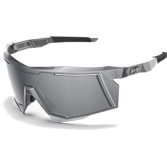 Silver Scicon sunglasses with silver mirror lens