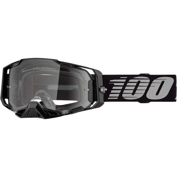 100% Armega Goggles Black Clear
