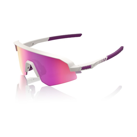100% Slendale SL Sunglasses Matte Chalk Purple Mirror