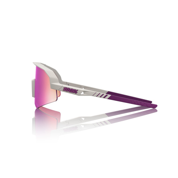 100% Slendale SL Sunglasses Matte Chalk Purple Mirror