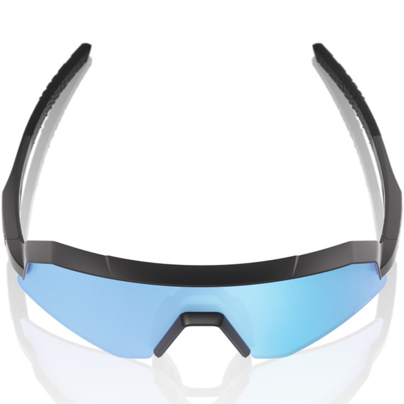 100% Slendale XS Sunglasses Matte Black HiPER Blue Mirror