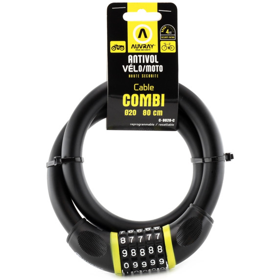 Auvray Cable Combi-Lock 80cm