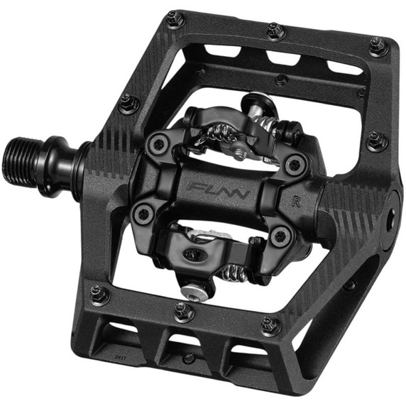 FUNN Pedal Ripper V2 Float Engagement SPD Compatible Clipless Pedals Double Sided Black