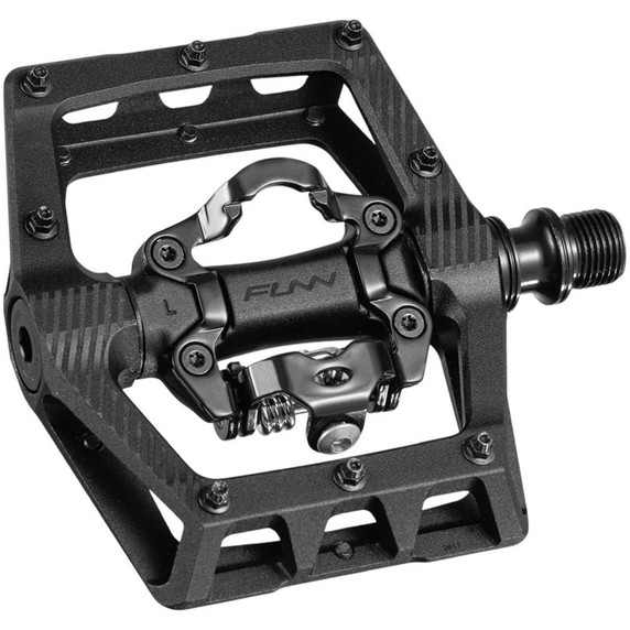 FUNN Pedal Ripper V2 Float Engagement SPD Compatible Clipless Pedals Single Sided Black