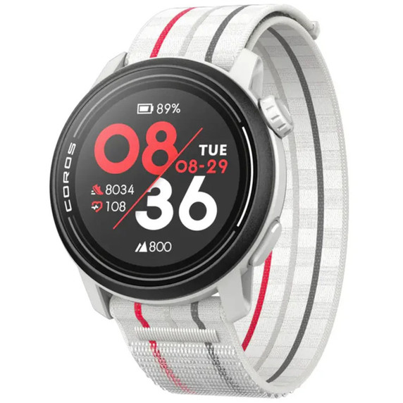 Black watch with white red and grey band