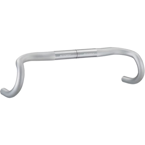 Silver drop handlebar with embossed logos