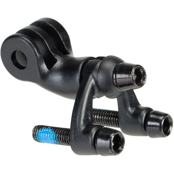 Black camera stem mount with black bolts