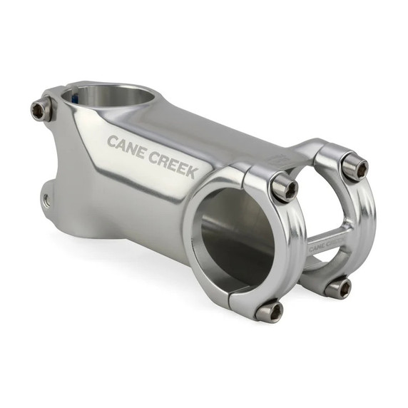 Silver stem with embossed logos