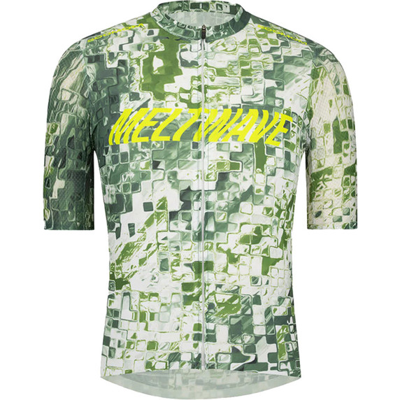 Green and white jersey with yellow logo