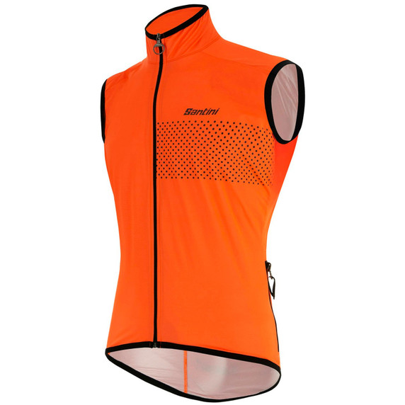 Santini SMS Guard Nimbus Rain Vest Fluro Orange