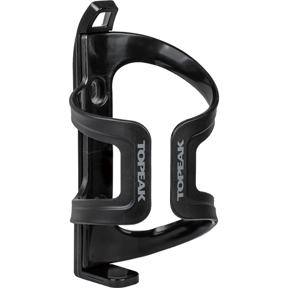 Black bottle cage with silver logos