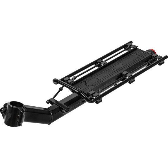 Black seat tube mounted rack