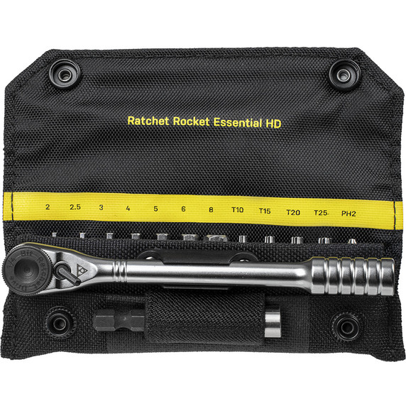 Silver torque set in black and yellow soft case