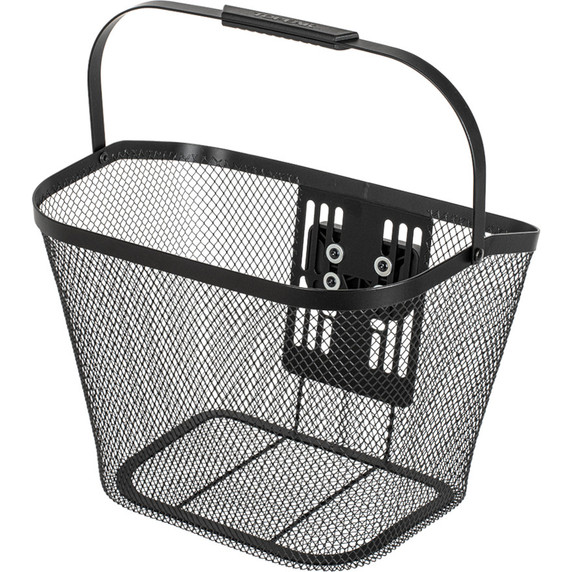 Black mesh front basket