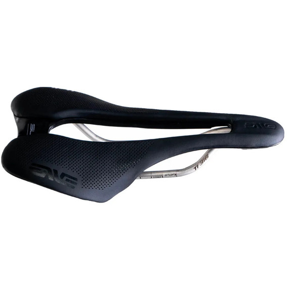 Black saddle with silver rails