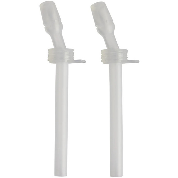 two straws with flow valves