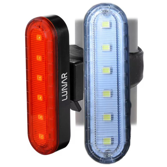 Front and rear light mounted on post