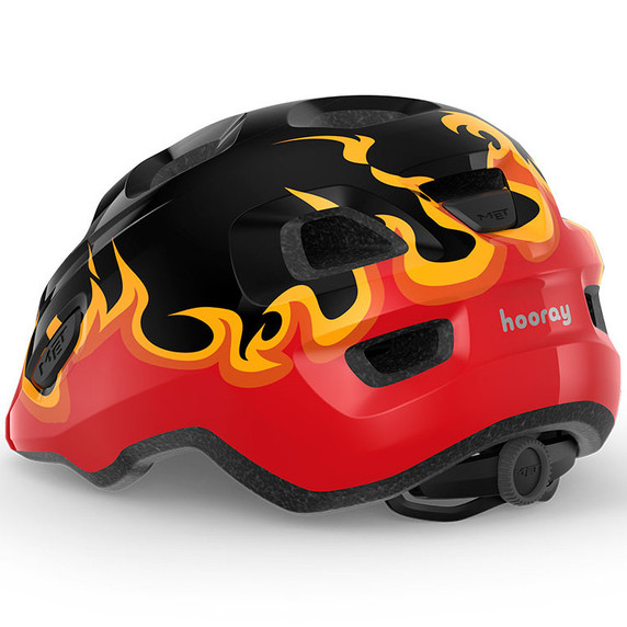 Met Hooray Youth Helmet Black Flames