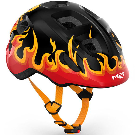 Met Hooray Youth Helmet Black Flames