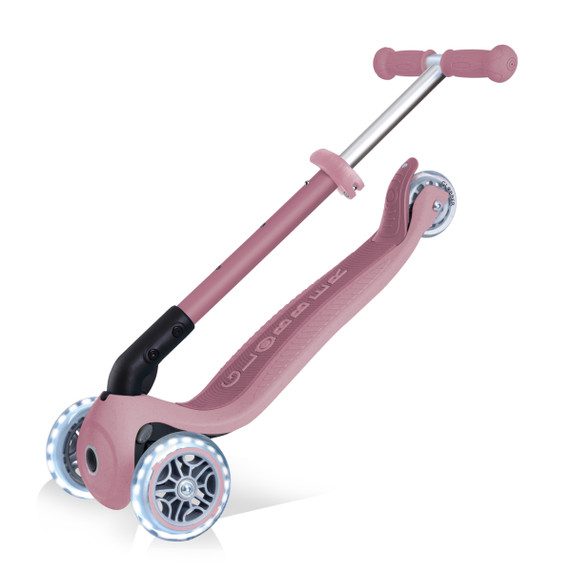 Globber Ecologic Junior Foldable Scooter Lights Berry