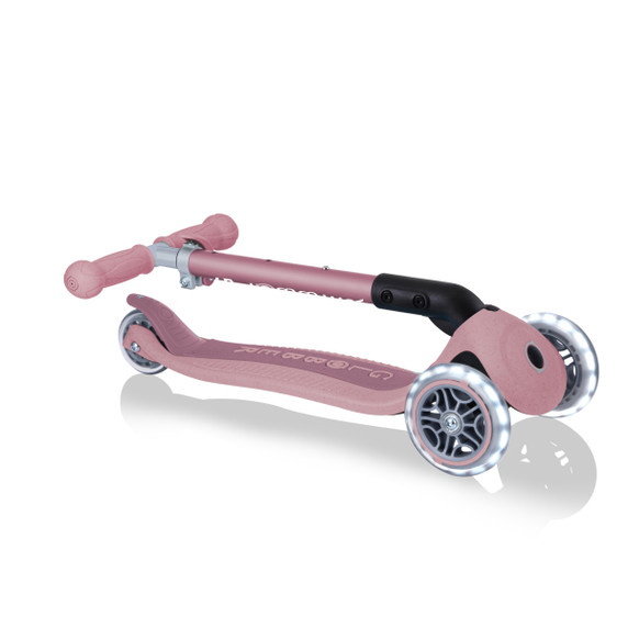 Globber Ecologic Junior Foldable Scooter Lights Berry