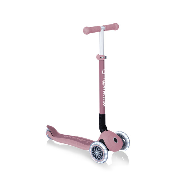 Globber Ecologic Primo Foldable Scooter w/Lights Berry